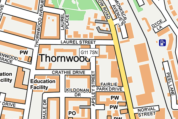 G11 7SN map - OS OpenMap – Local (Ordnance Survey)