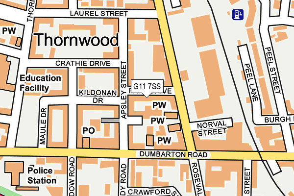 G11 7SS map - OS OpenMap – Local (Ordnance Survey)