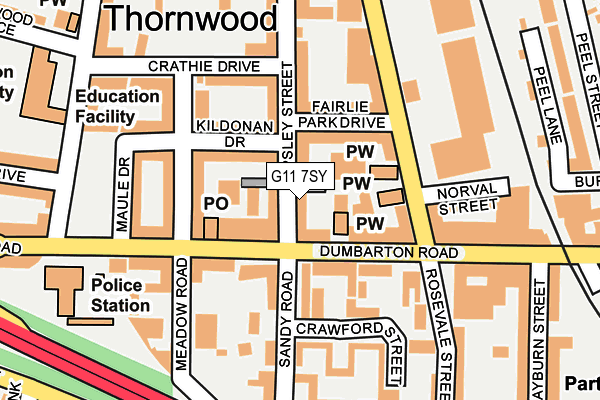 G11 7SY map - OS OpenMap – Local (Ordnance Survey)