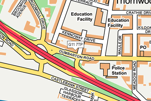 G11 7TP map - OS OpenMap – Local (Ordnance Survey)