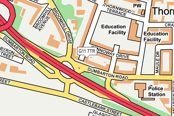 G11 7TR map - OS OpenMap – Local (Ordnance Survey)