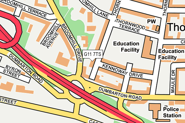 G11 7TS map - OS OpenMap – Local (Ordnance Survey)