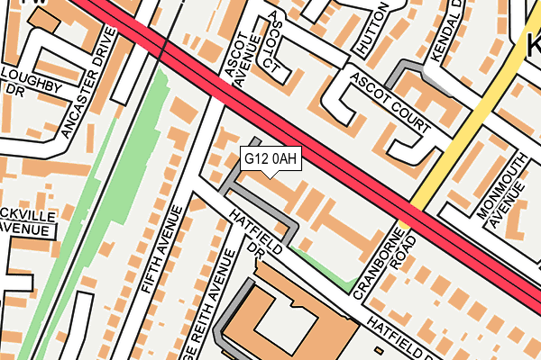 G12 0AH map - OS OpenMap – Local (Ordnance Survey)