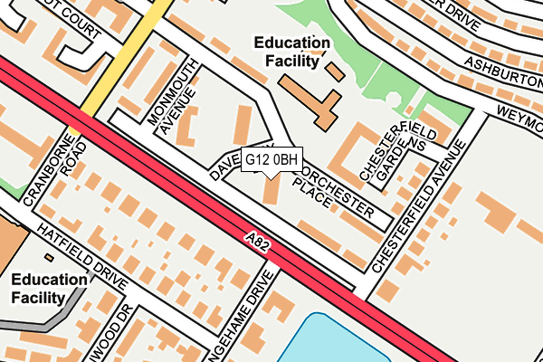 G12 0BH map - OS OpenMap – Local (Ordnance Survey)