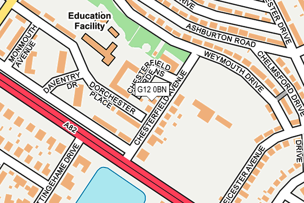 G12 0BN map - OS OpenMap – Local (Ordnance Survey)