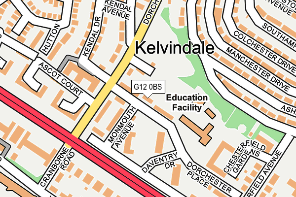 G12 0BS map - OS OpenMap – Local (Ordnance Survey)