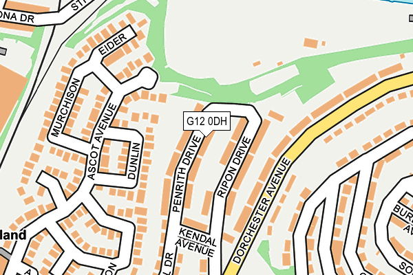 G12 0DH map - OS OpenMap – Local (Ordnance Survey)