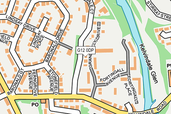 G12 0DP map - OS OpenMap – Local (Ordnance Survey)