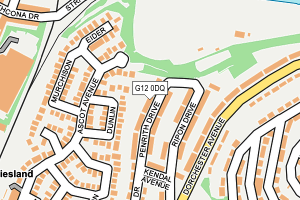 G12 0DQ map - OS OpenMap – Local (Ordnance Survey)