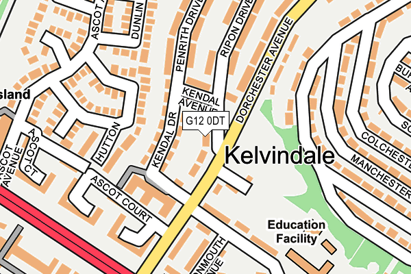 G12 0DT map - OS OpenMap – Local (Ordnance Survey)