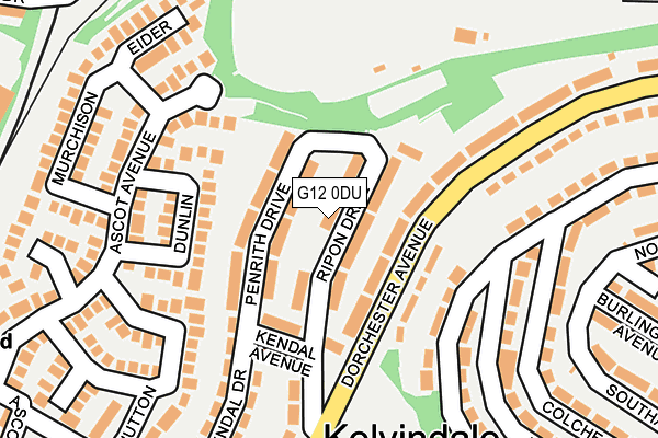 G12 0DU map - OS OpenMap – Local (Ordnance Survey)