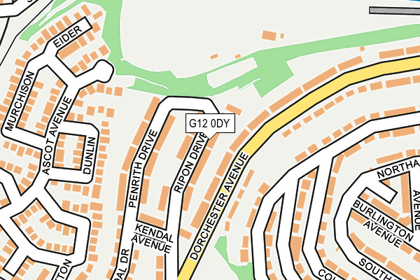 G12 0DY map - OS OpenMap – Local (Ordnance Survey)