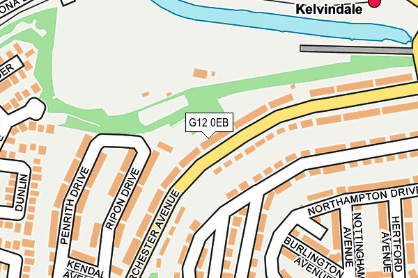 G12 0EB map - OS OpenMap – Local (Ordnance Survey)