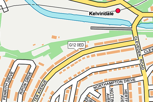 G12 0ED map - OS OpenMap – Local (Ordnance Survey)