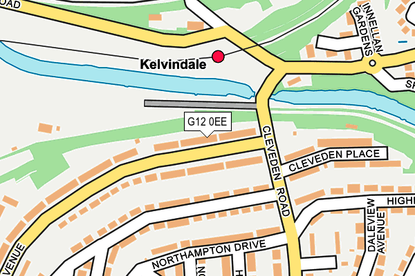 G12 0EE map - OS OpenMap – Local (Ordnance Survey)