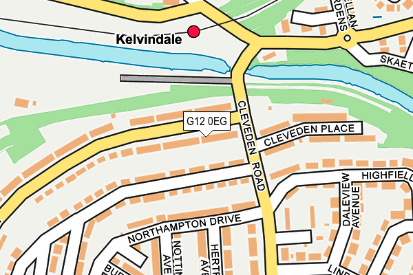 G12 0EG map - OS OpenMap – Local (Ordnance Survey)