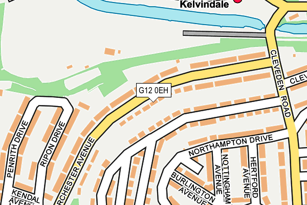 G12 0EH map - OS OpenMap – Local (Ordnance Survey)