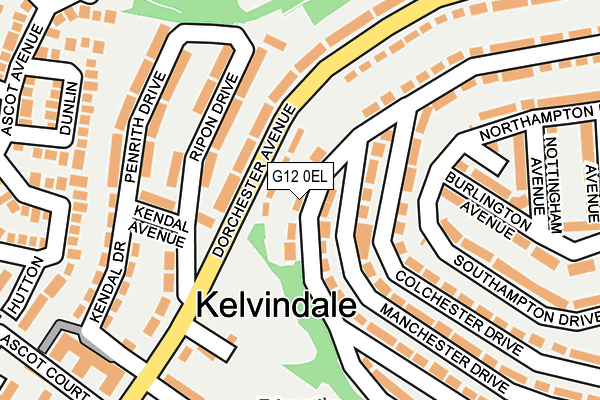 G12 0EL map - OS OpenMap – Local (Ordnance Survey)