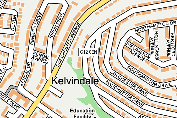 G12 0EN map - OS OpenMap – Local (Ordnance Survey)