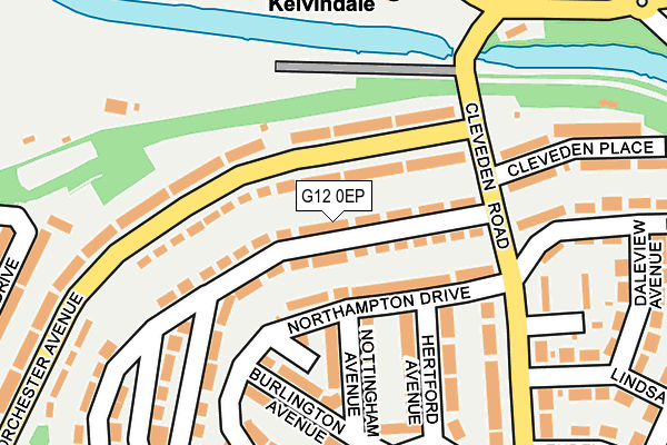 G12 0EP map - OS OpenMap – Local (Ordnance Survey)