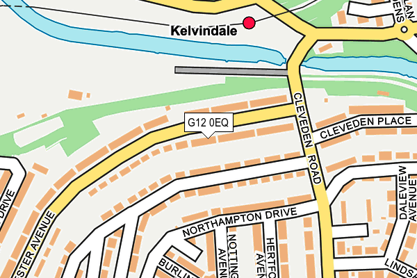 G12 0EQ map - OS OpenMap – Local (Ordnance Survey)