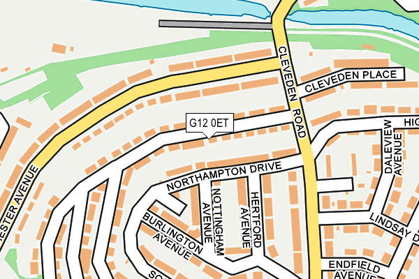 G12 0ET map - OS OpenMap – Local (Ordnance Survey)