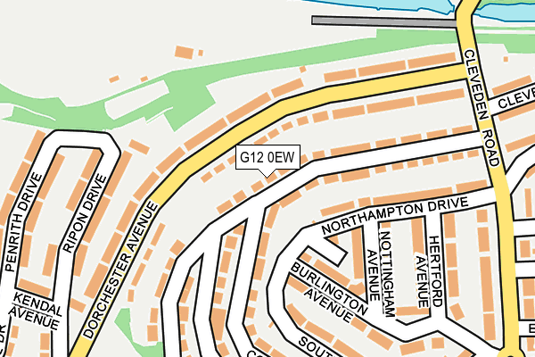 G12 0EW map - OS OpenMap – Local (Ordnance Survey)