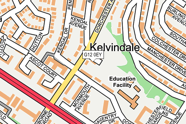 G12 0EY map - OS OpenMap – Local (Ordnance Survey)