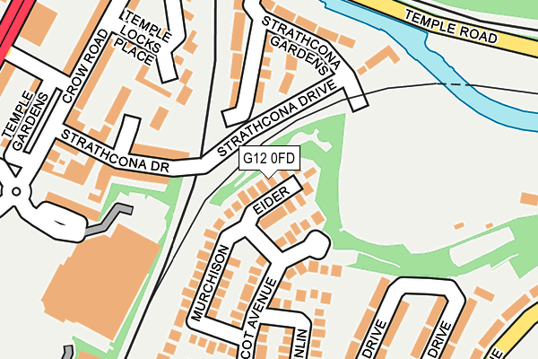 G12 0FD map - OS OpenMap – Local (Ordnance Survey)