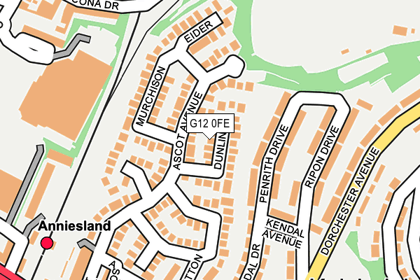 G12 0FE map - OS OpenMap – Local (Ordnance Survey)
