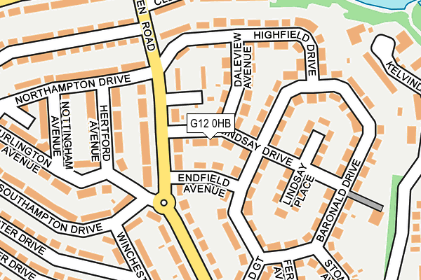 G12 0HB map - OS OpenMap – Local (Ordnance Survey)