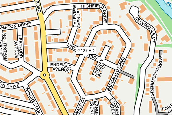 G12 0HD map - OS OpenMap – Local (Ordnance Survey)