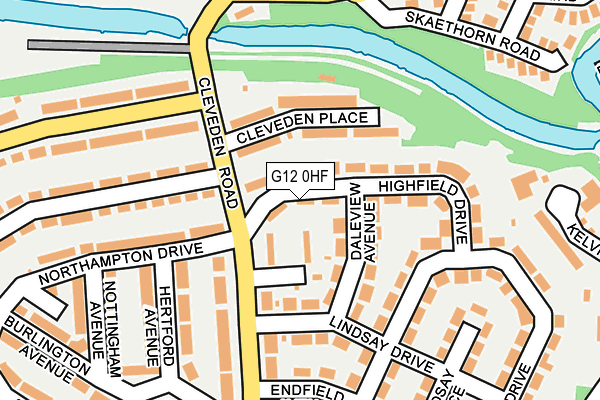 G12 0HF map - OS OpenMap – Local (Ordnance Survey)
