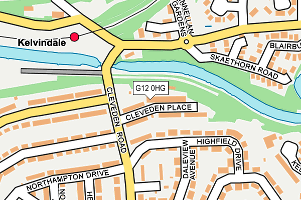 G12 0HG map - OS OpenMap – Local (Ordnance Survey)