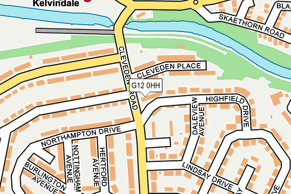 G12 0HH map - OS OpenMap – Local (Ordnance Survey)