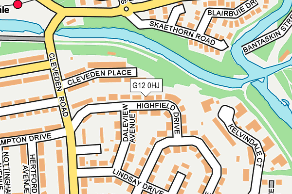 G12 0HJ map - OS OpenMap – Local (Ordnance Survey)