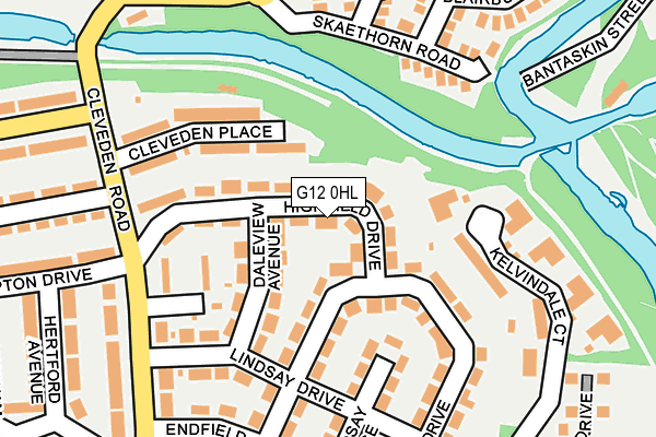 G12 0HL map - OS OpenMap – Local (Ordnance Survey)