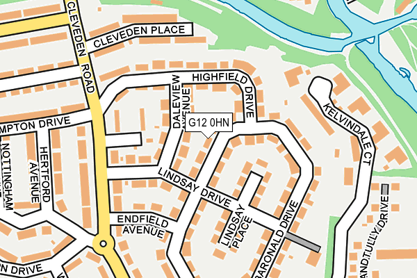 G12 0HN map - OS OpenMap – Local (Ordnance Survey)