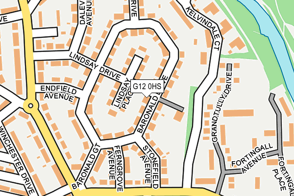 G12 0HS map - OS OpenMap – Local (Ordnance Survey)