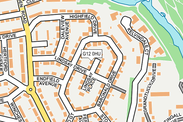 G12 0HU map - OS OpenMap – Local (Ordnance Survey)
