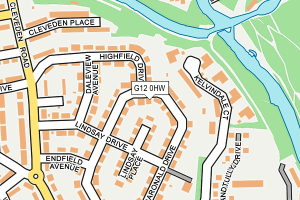 G12 0HW map - OS OpenMap – Local (Ordnance Survey)