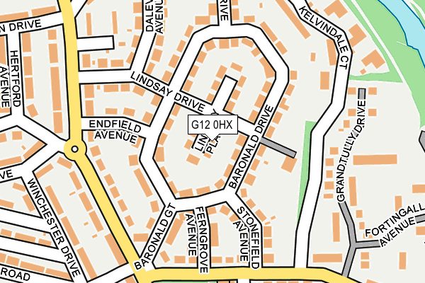 G12 0HX map - OS OpenMap – Local (Ordnance Survey)