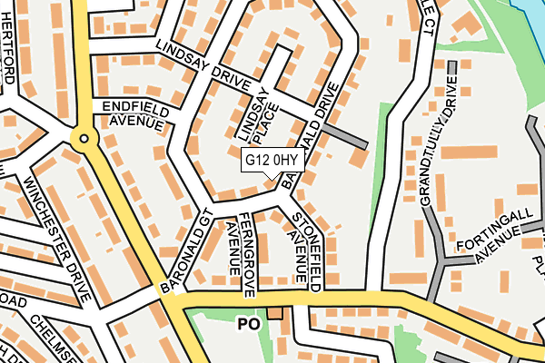 G12 0HY map - OS OpenMap – Local (Ordnance Survey)