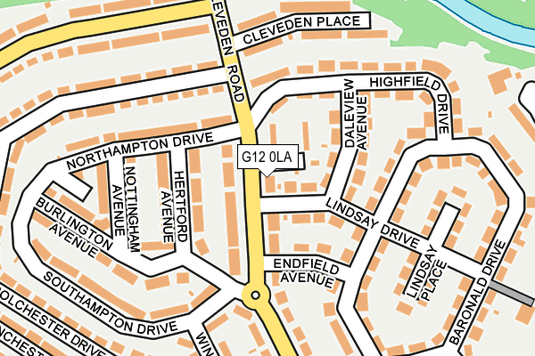 G12 0LA map - OS OpenMap – Local (Ordnance Survey)