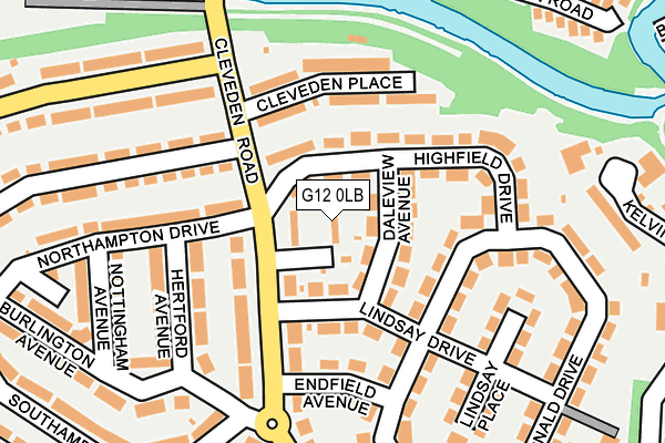 G12 0LB map - OS OpenMap – Local (Ordnance Survey)