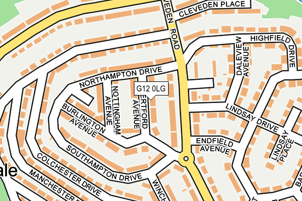 G12 0LG map - OS OpenMap – Local (Ordnance Survey)