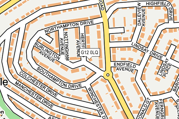 G12 0LQ map - OS OpenMap – Local (Ordnance Survey)