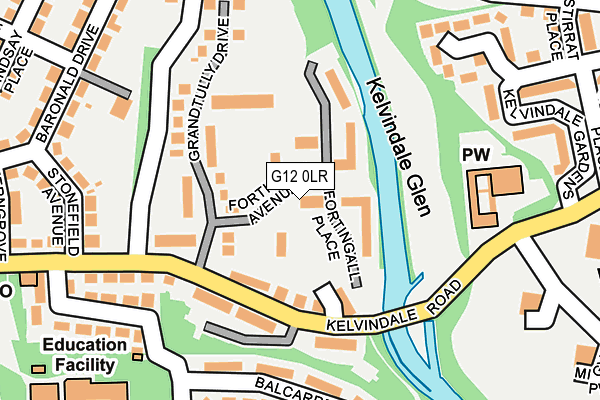 G12 0LR map - OS OpenMap – Local (Ordnance Survey)