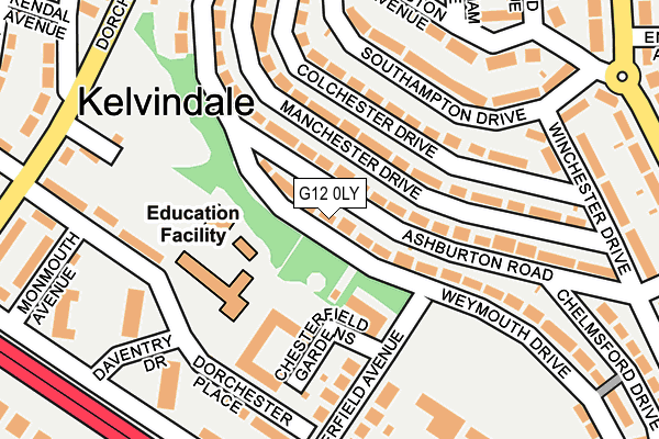 G12 0LY map - OS OpenMap – Local (Ordnance Survey)