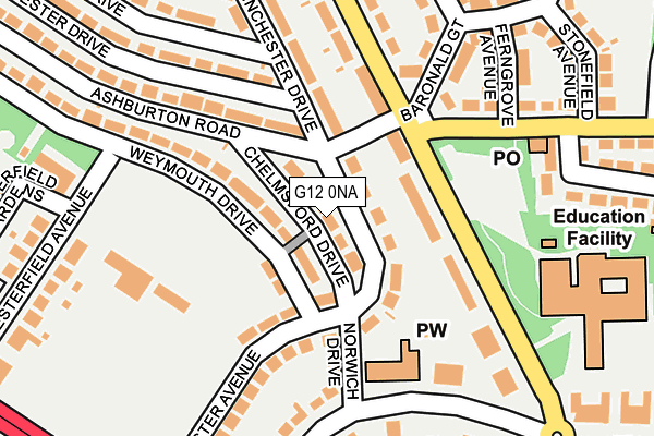 G12 0NA map - OS OpenMap – Local (Ordnance Survey)